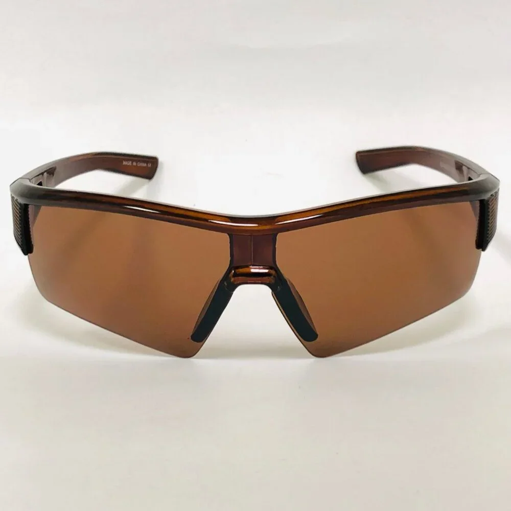 Men Sunglasses Brown Lens‎ Sports Shades Light Weight Confortable Running Lentes
